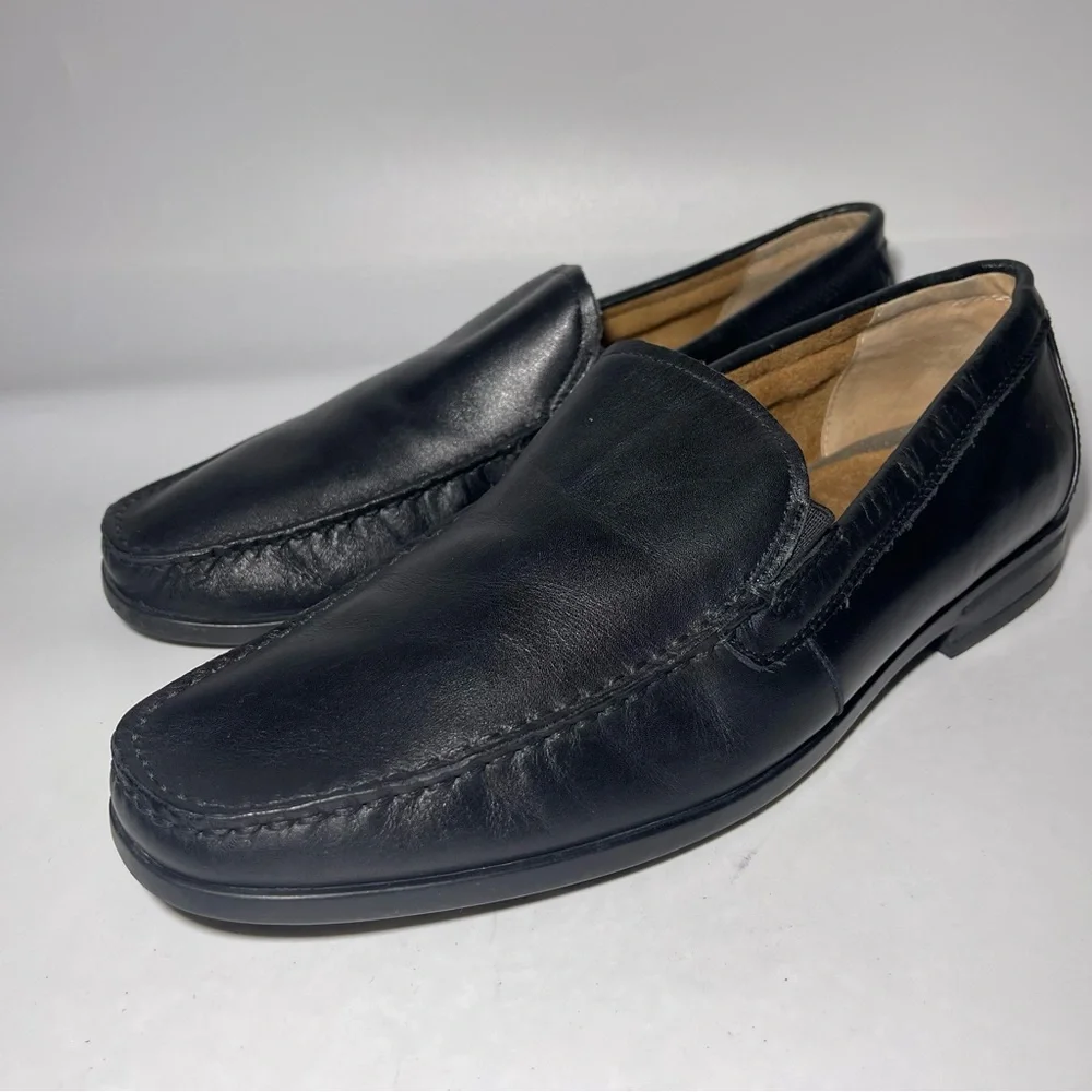 NUN BUSH Dark Brown leather SlipOn Moc Loafer Shoe
